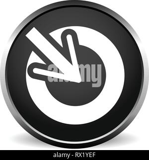 Position, accuracy, alignment concept icon, Cursor points inside a ...