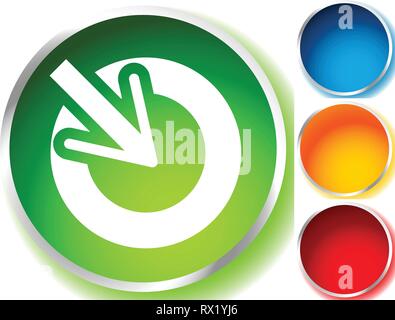 Position, accuracy, alignment concept icon, Cursor points inside a ...