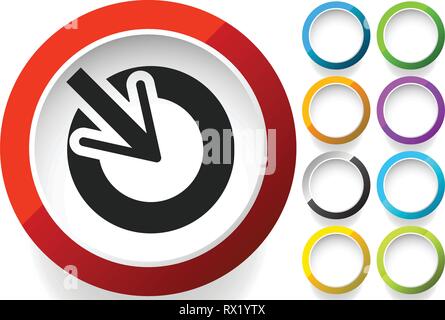 Position, accuracy, alignment concept icon, Cursor points inside a ...
