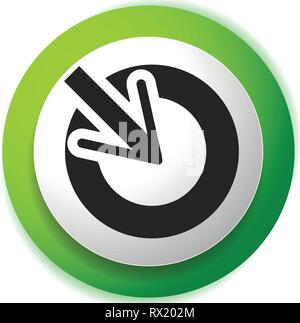 Position, accuracy, alignment concept icon, Cursor points inside a ...