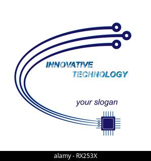 Simple logo for the company in the field of innovative technologies Stock Vector