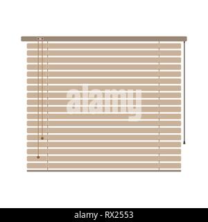 Blinds on the window to protect the room from the sun Stock Vector