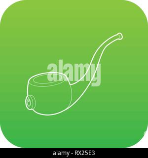 Vape pipe icon, outline style Stock Vector