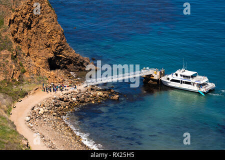 Island Packers boat at the Scorpion Cove dock Santa Cruz Island