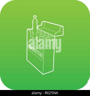 Electronic cigarette icon, outline style Stock Vector