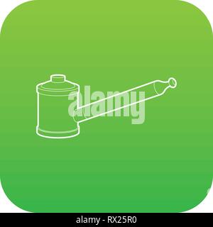 Pipe for vaping icon, outline style Stock Vector