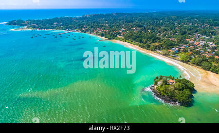 Aerial. Weligama, Sri Lanka. Stock Photo