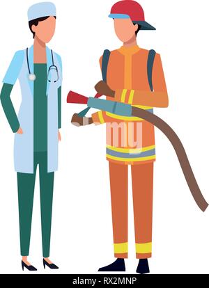 Jobs and professions avatar Stock Vector