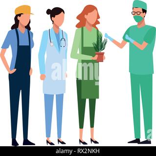 Jobs and professions avatar Stock Vector