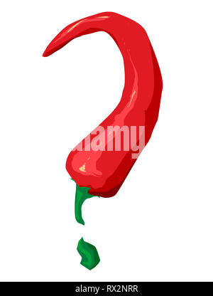 Chilly Question Mark Green hot chili pepper nutrition facts Stock Photo - Alamy