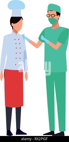 Jobs and professions avatar Stock Vector