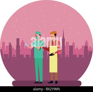 Jobs and professions avatar Stock Vector