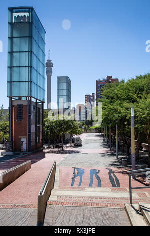 Johannesburg, South Africa, 17th February - 2019: Exterior view of Constitutional Court in city. Stock Photo