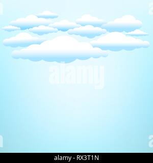 clouds on blue sky background Stock Vector