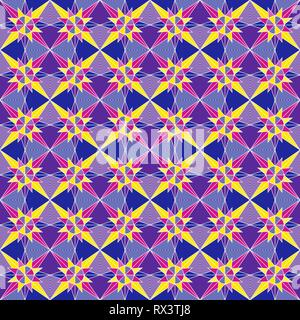 Multicolor ornate seamless patchwork vector pattern as a fabric texture Stock Vector