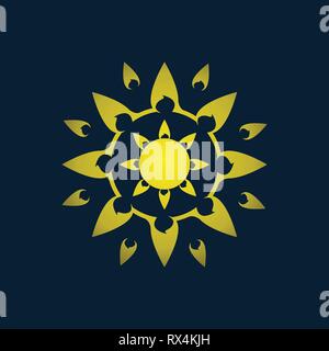 Abstract luxury logo symbol vector design. Ethnic luxury logo design Stock Vector