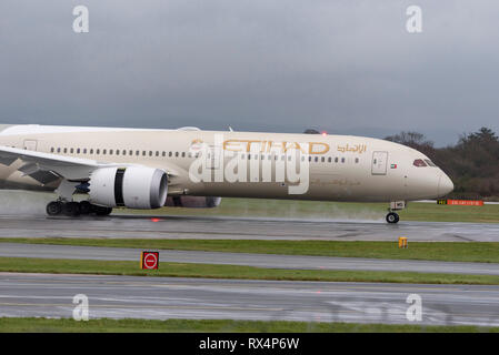 Etihad airlines Boeing Dreamliner. Stock Photo