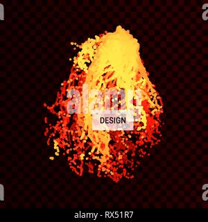 Array with dynamic particles. Vector sound wave. 3d technology style. Abstract background. Vector illustration. Stock Vector