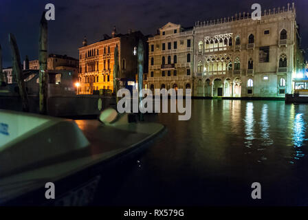 'Ca D'oro. Facade of the palazzo building on Grand Canal in Venice Stock Photo