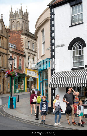 The Market Place in Glastonbury UK Stock Photo