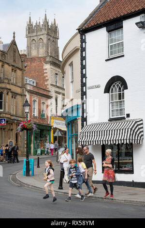 The Market Place in Glastonbury UK Stock Photo