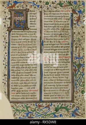 Illuminated Manuscript Leaf, c. 1450 Stock Photo - Alamy