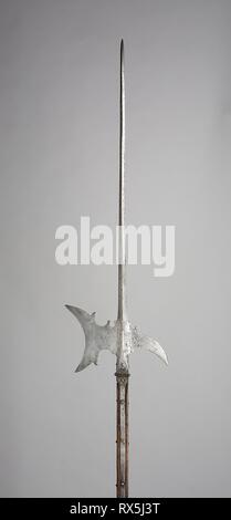 Halberd. German. Date: 1575. Dimensions: L. 240 cm (94 1/2 in.)  Blade L. 89 cm (35 in.)  Wt. 6 lb. 4 oz. Steel and wood (oak). Origin: Germany. Museum: The Chicago Art Institute. Stock Photo