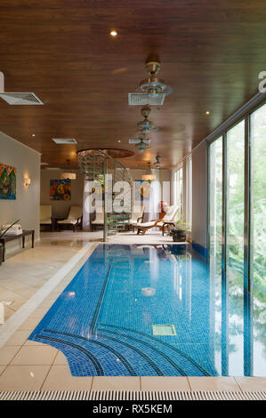 Swimming pool in resort Stock Photo