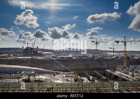 Istanbul / Turkey - November 13 2018:  New Istanbul Airport Terminal. Third Istanbul Airport, External view and construction Stock Photo