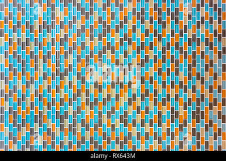 Background concept, colorful tile texture on wall Stock Photo