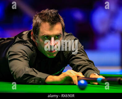 Preston Guild Hall, Preston, UK. 8th Mar, 2019. Snooker, Coral Players Championship, day 5; Ronnie O'Sullivan in action during the quarter final match against John Higgins Credit: Action Plus Sports/Alamy Live News Stock Photo