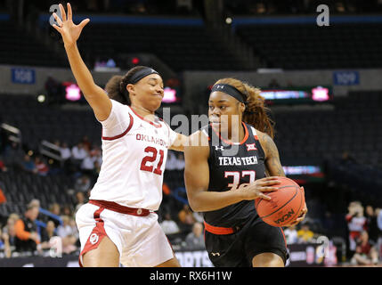 Oklahoma City, OK, USA. 8th Mar, 2019. xxxxxxx during a Phillips 66 Big 12 Womens Basketball Championship Tournament game between the Oklahoma Sooners and the Texas Tech Lady Raiders at Chesapeake Energy Arena in Oklahoma City, OK. Gray Siegel/CSM/Alamy Live News Stock Photo