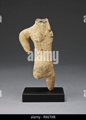 Partial Figure of a Pregnant Women. Japan. Date: 1000 BC-300 BC. Dimensions: 14.7 × 6.9 × 3.8 cm (5 3/4 × 2 3/4 × 1 1/2 in.). Earthenware. Origin: Japan. Museum: The Chicago Art Institute. Stock Photo