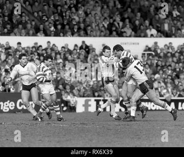 Halifax Town v Widnes Silk Cut Challenge Cup final 1987 Headingley Leeds Stock Photo