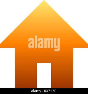 Home symbol icon - orange gradient, isolated - vector illustration Stock Vector
