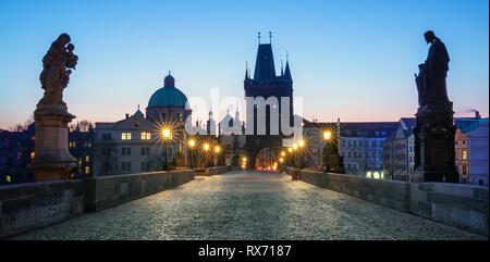 Scenic view on historical center of Prague,buildings and landmarks of old town, Prague, Czech Republic Stock Photo
