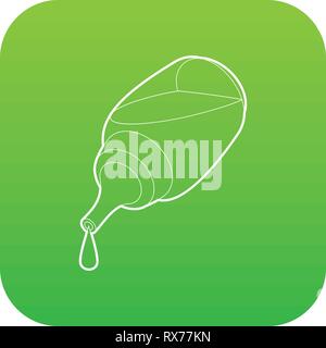 Vaping juice bottle icon, outline style Stock Vector