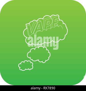 Vape clouds icon, outline style Stock Vector