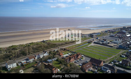 Drone Aerial Shots Of Mablethorpe Lincolnshire From Sea View Car Park Drone Aerial Shots Of Mablethorpe Lincolnshire From Sea View Car Park