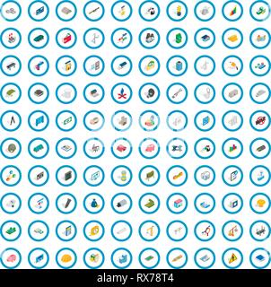 100 economy icons set, isometric 3d style Stock Vector