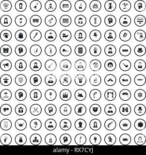 100 stage actor icons set, simple style Stock Vector Image & Art - Alamy