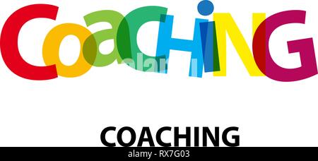 Vector coaching. Broken text Stock Vector