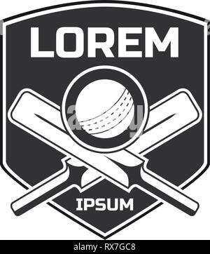 Cricket sport vector logo design template Stock Vector