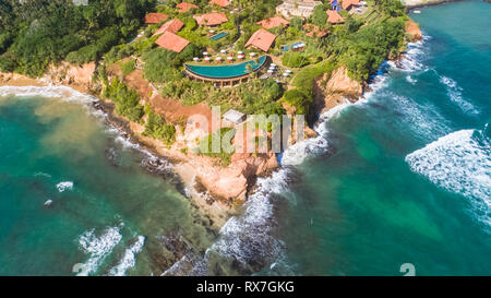 Aerial. Weligama, Sri Lanka. Stock Photo