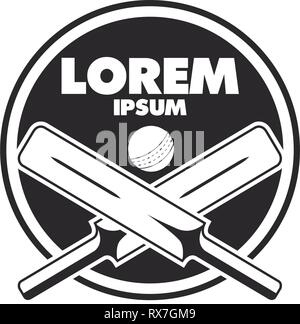 Cricket sport vector logo design template Stock Vector