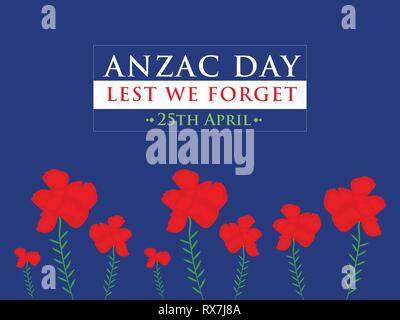 Anzac Day Australia Stock Vector