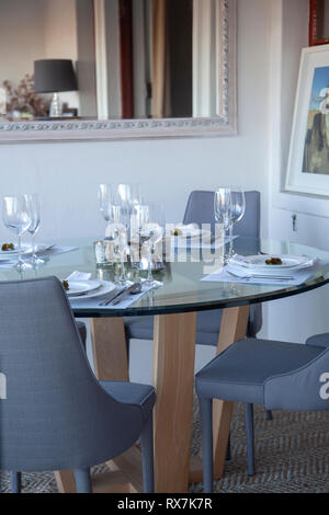 Set Table For Dinner Stock Photo