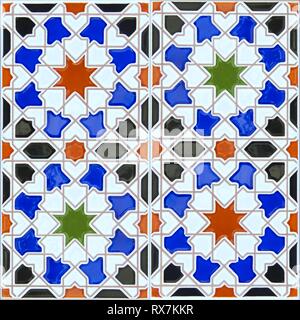 Seamless ceramic tile in the Spanish Andalusian style suitable for a background pattern Stock Photo