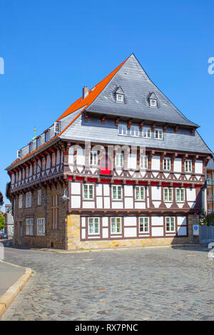 Old half-timbered house in Goslar, Germany Stock Photo