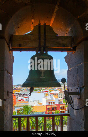 Bell of De la Concepcion church in San Cristobal de la Laguna, Tenerife Island Stock Photo